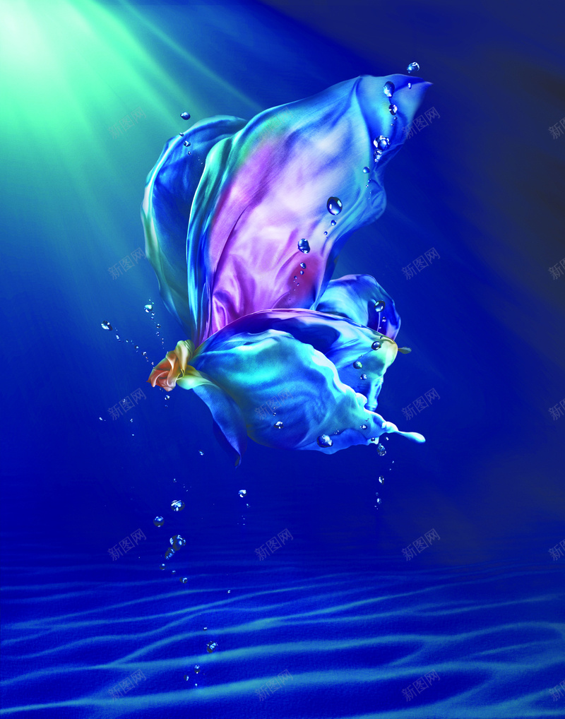 光束创意蝴蝶蓝色科技背景psd设计背景_新图网 https://ixintu.com 创意蝴蝶 白色光束 水珠 绸缎 蓝色 科技背景 科技 科技感 科技风 高科技 科幻 商务