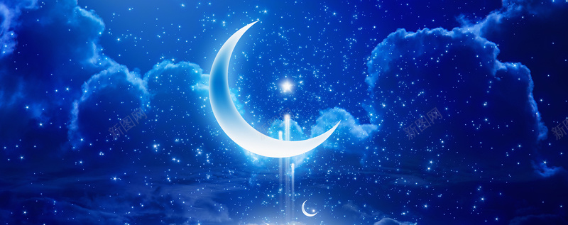 梦幻夜景月亮背景bannerpsd设计背景_新图网 https://ixintu.com anner 夜景 月亮 梦幻 背景 banner 蓝色 光束 海报banner 浪漫