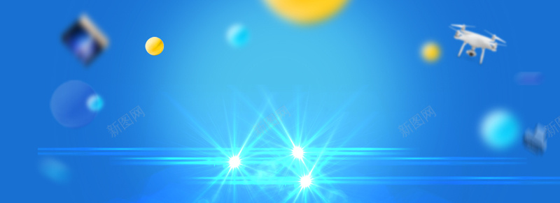 科技扁平蓝色banner背景jpg设计背景_新图网 https://ixintu.com 商务 家电 数码 科幻 科技 简单 简约 渐变 光线 光束 光 朦胧 素材 电商 淘宝 设计 广告