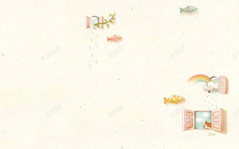 浪漫卡通儿童节海报jpg设计背景_新图网 https://ixintu.com 简笔画 卡通 手绘 童趣