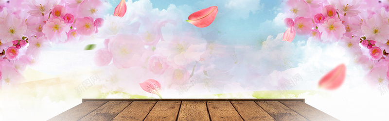 春天banner海报展板jpg设计背景_新图网 https://ixintu.com 小清新banner背景 春天banner背景 玫瑰花 树叶 绿叶 樱花 绿岛 荷花 唯美浪漫ba