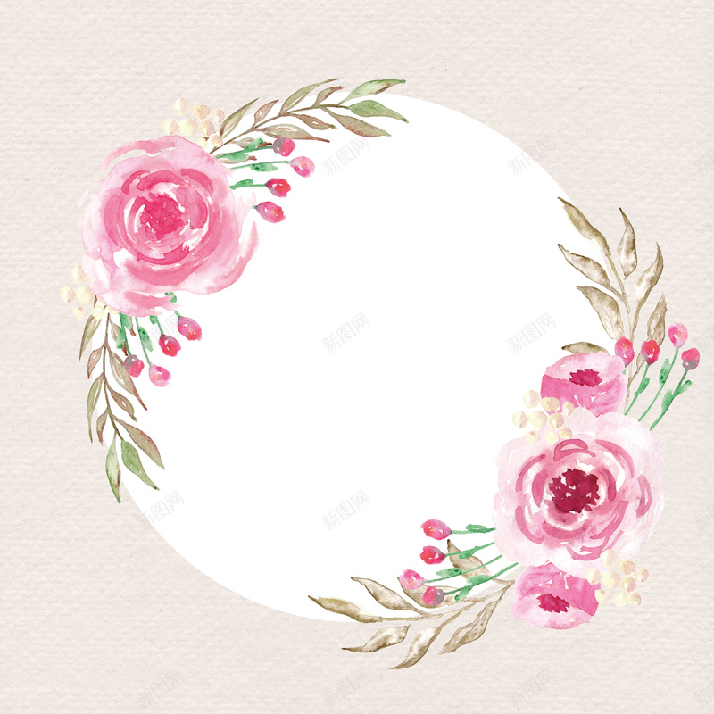 唯美水彩玫瑰花矢量背景图psd设计背景_新图网 https://ixintu.com 水彩 手绘 玫瑰花相框 矢量素材 婚庆 PDS源文件 贺卡 卡通 童趣