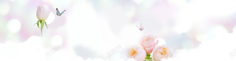 玫瑰花banner背景图psd设计背景_新图网 https://ixintu.com 海报banner 玫瑰花 唯美 梦幻 蝴蝶 淘宝 浪漫