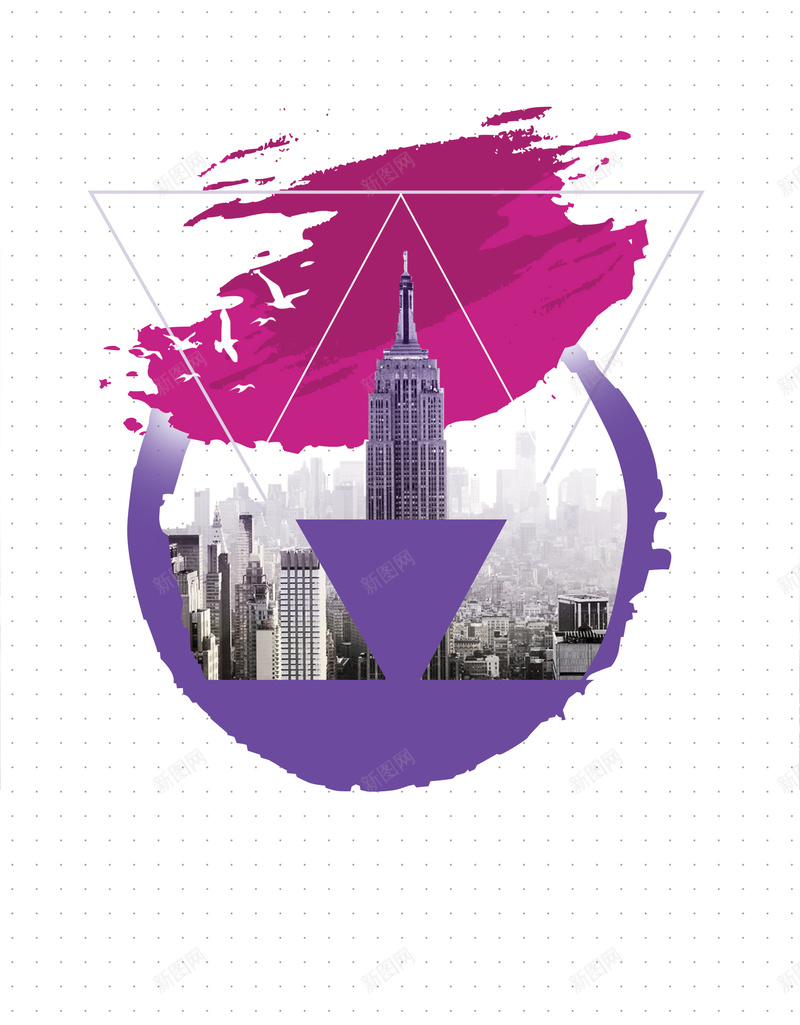 简约时尚城市建筑广告psd设计背景_新图网 https://ixintu.com 城市建筑 广告 时尚 简约 线条 几何图形 大气 商务