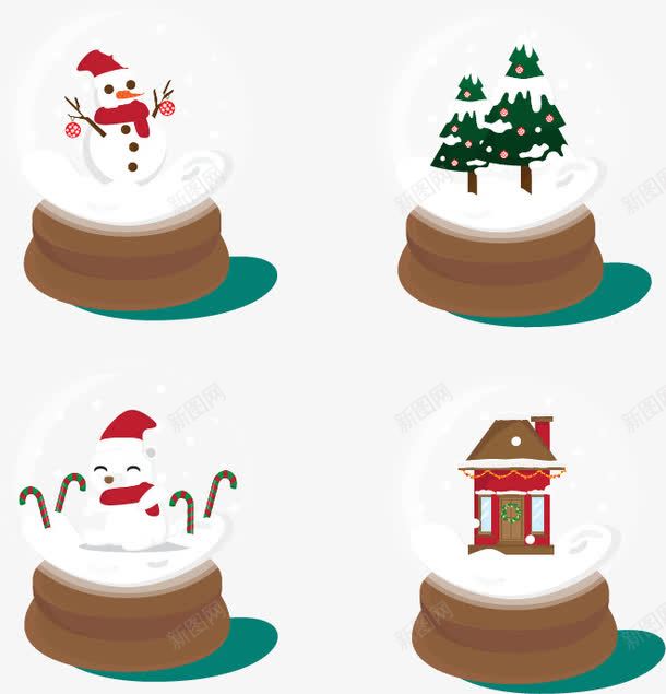 白色光效圣诞球png免抠素材_新图网 https://ixintu.com 圣诞节水晶球 小房子 圣诞树 雪人 雪地 圣诞节元素图片 矢量 免费png 免扣png