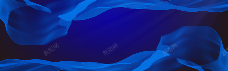 蓝色丝带背景psd设计背景_新图网 https://ixintu.com 蓝色 丝带 飘带 海报banner 扁平 渐变 几何