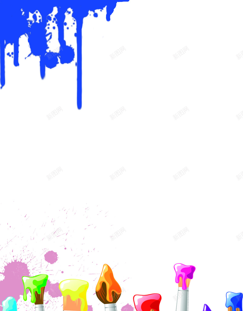 彩色笔刷简历背景素材psd设计背景_新图网 https://ixintu.com 彩色 笔刷 简历 背景