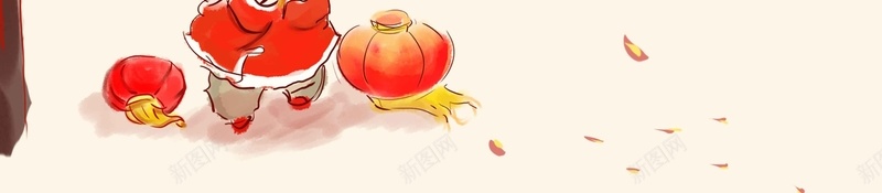手绘中国传统年画元旦快乐宣传psd高清背景_新图网 https://ixintu.com 手绘 中国 传统 年画 元旦快乐 元旦 新年快乐 2018 金狗贺岁 狗年吉祥 恭贺新春