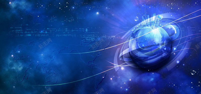 蓝色科技主题宇宙星空大气海报背景jpg设计背景_新图网 https://ixintu.com 宇宙 科技 蓝色 星空 大气 教育 全屏 横版