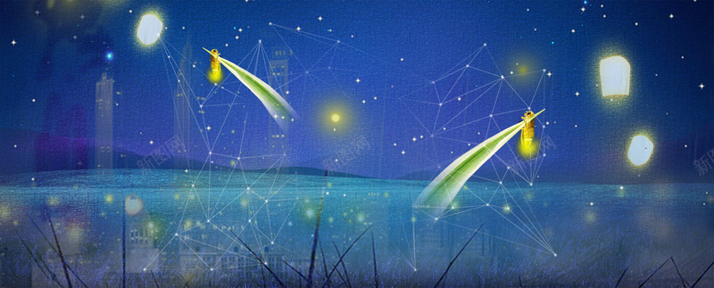 仲夏夜之梦文艺流星蓝色bannerpsd设计背景_新图网 https://ixintu.com 仲夏夜之梦 你好八月 八月你好 励志 卡通海报 图 文艺 旅游 早安 晚安海报 月亮 梦想 森系 清新