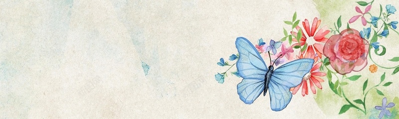花蝴蝶蓝色jpg设计背景_新图网 https://ixintu.com 蓝色 海报banner 中国风 花蝴蝶旗帜web互联网网站网页横幅业务计算机
