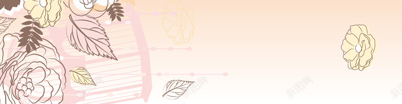 卡通手绘唯美玫瑰花背景bannerpsd设计背景_新图网 https://ixintu.com 玫瑰花 卡通 唯美 手绘 背景 banner 海报banner 童趣