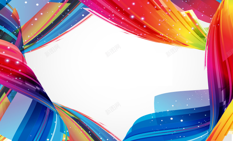 围阔五彩海报psd设计背景_新图网 https://ixintu.com 光点 喜庆 科幻 科技 集中 五颜 飘环 相似 商务
