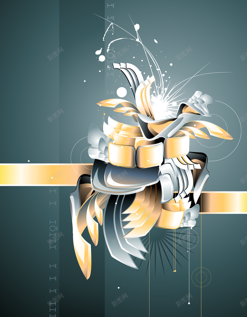 时尚创意金属背景eps设计背景_新图网 https://ixintu.com 光线 创意 时尚 曲线 金属 光效 背景金属 时尚背景 创意背景 金属背景