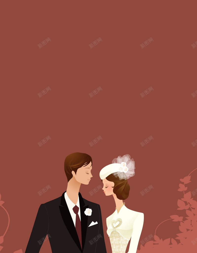 结婚卡通人物h5背景jpg设计背景_新图网 https://ixintu.com h5背景 人物 卡通 情侣 结婚 卡通情侣 婚纱 西服 童趣 手绘