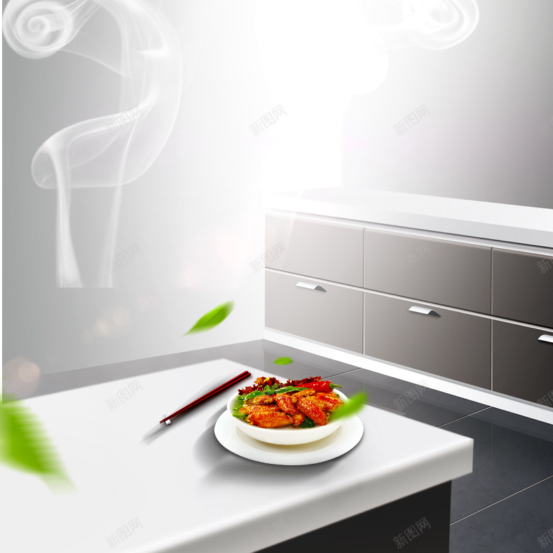 节日促销模板psd设计背景_新图网 https://ixintu.com 节日 促销 厨房 树叶 主图 文艺 小清新 简约