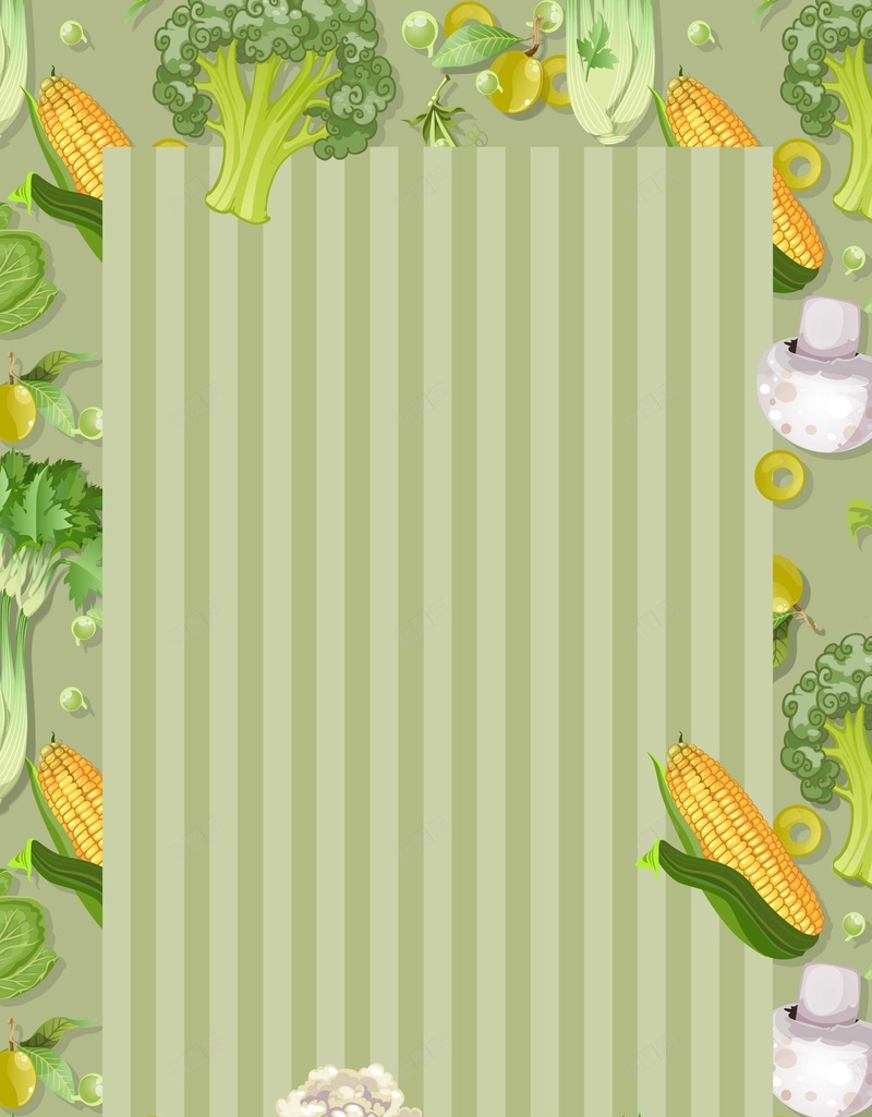 手绘卡通绿色蔬菜食品背景jpg设计背景_新图网 https://ixintu.com 绿色蔬菜 绿色食品 卡通 手绘 蔬菜 菜 青菜 玉米 西红柿 绿叶菜 木板 展板 展台 吃货 美食