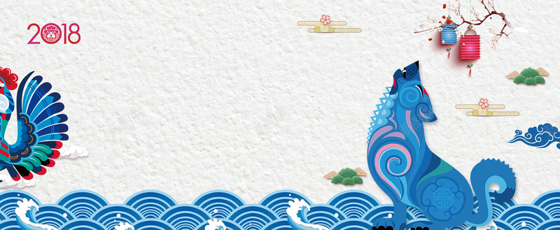 金狗贺岁大气蓝色bannerpsd设计背景_新图网 https://ixintu.com 2018狗年 2018 新年快乐 新春大吉 狗年 喜迎新春 除夕 除夕夜 春节 新年 狗年吉祥 金狗