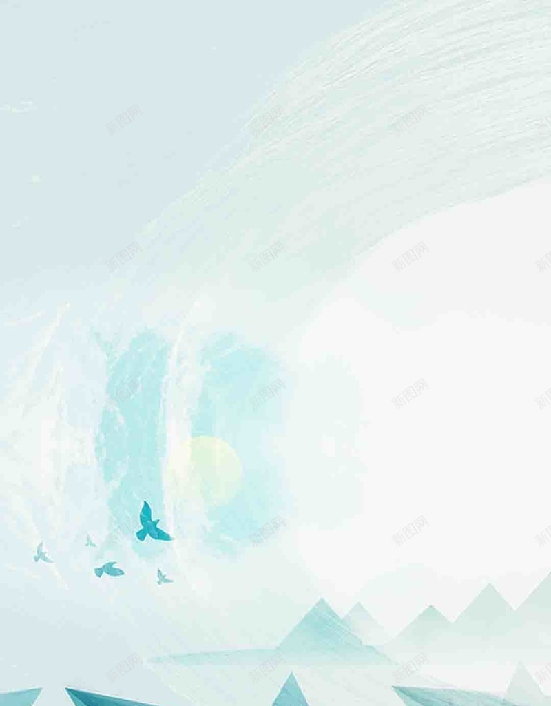 绿色渐变企业文化PSD分层H5背景素材psd设计背景_新图网 https://ixintu.com 背景素材 折纸 渐变 纸船 绿色 PSD分层 H5 企业文化 文艺 山 水彩 大雁