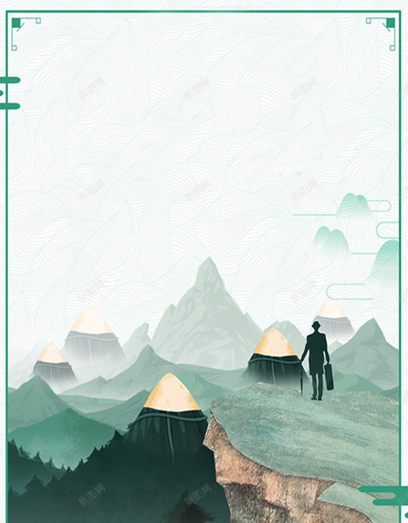 小清新中国风端午节端午节H5背景素材jpg设计背景_新图网 https://ixintu.com 发财猫 小清新 赛龙舟 屈原 水彩 端午节 H5背景素材 粽子 团聚 团圆 纪念 山水