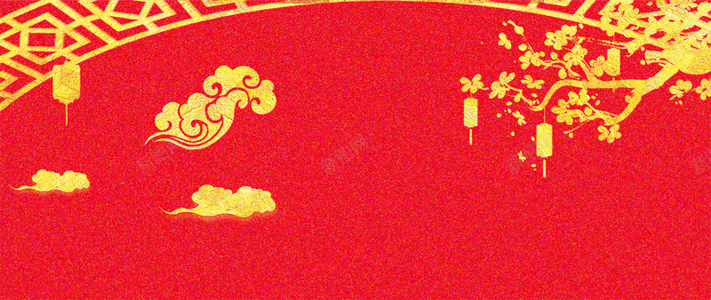 新年吉祥简约红金红色bannerpsd设计背景_新图网 https://ixintu.com 2018狗年 2018 新年快乐 新春大吉 狗年 喜迎新春 除夕 除夕夜 春节 新年 狗年吉祥 金狗