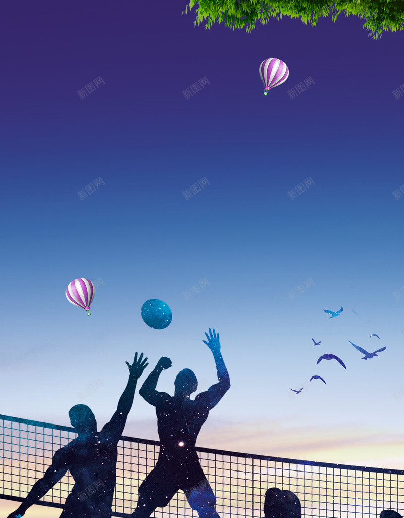 排球运动海报背景素材psd设计背景_新图网 https://ixintu.com 排球运动 气排球比赛 排球比赛 女子排球 叶子 排球培训班 男子排球 排球场 打排球 体育 运动