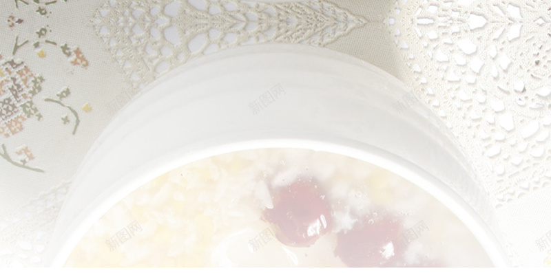 春季养生粥类H5背景psd设计背景_新图网 https://ixintu.com 养生 春季 红枣 红色 鲜花 粥类 绿叶 商务 饮食