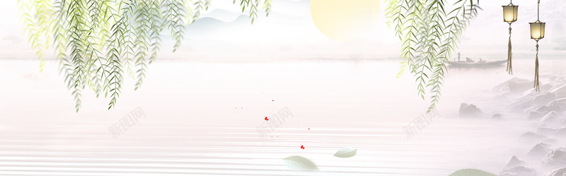 柳枝中国风简约水墨背景psd设计背景_新图网 https://ixintu.com 柳枝 中国风 简约 水墨背景 山水 云雾 轻舟 水面