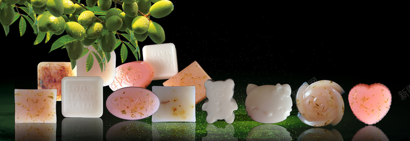可爱星星爱心形状肥皂促销活动psd设计背景_新图网 https://ixintu.com 可爱 植物 绿色 背景 黑色 小熊 小星星 爱心 肥皂 洁面 diy