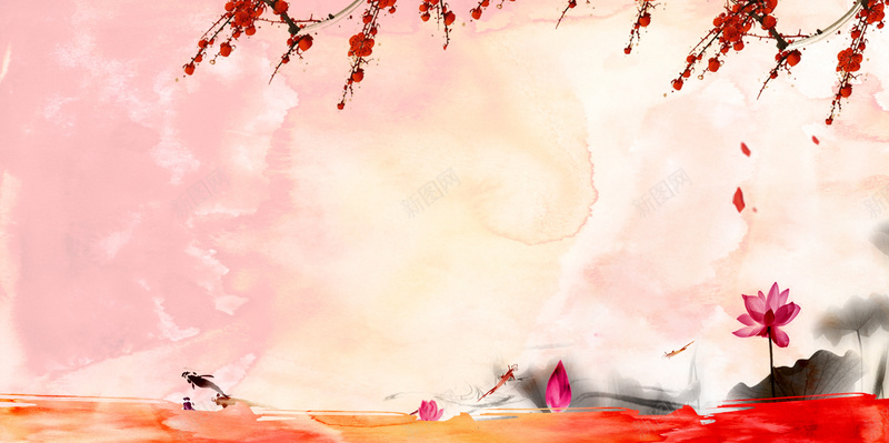 中国风水彩唯美海报展板背景素材jpg设计背景_新图网 https://ixintu.com 中国风 唯美 水彩 水墨 中式海报背景 中式户外展板 党建背景素材 中式水墨背景 企业宣传海报背景 喜欢
