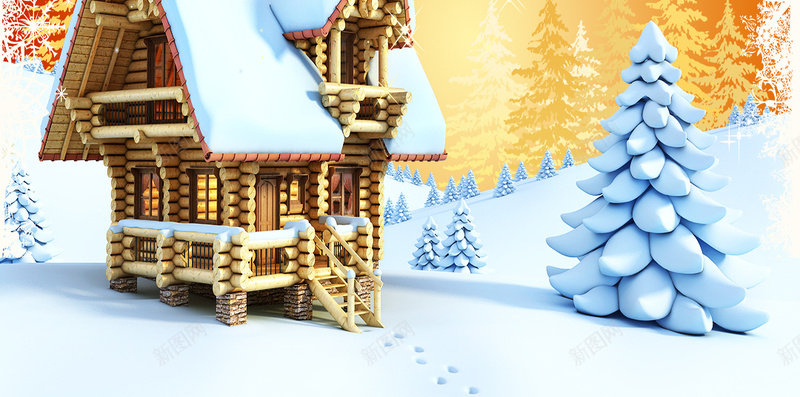 雪色冬日温馨新年H5背景psd设计背景_新图网 https://ixintu.com 卡通木屋 圣诞树 冬日雪景 新年快乐 卡通 2017新年背景图片素材 免费圣诞节PSD素材 H5 h5 童趣 手绘