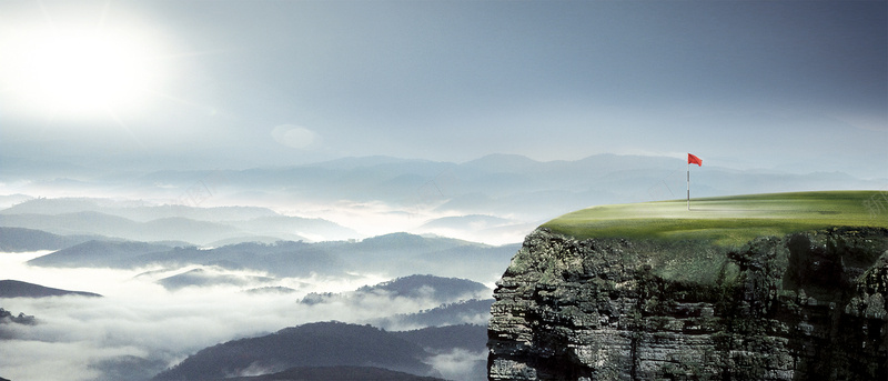 户外运动背景jpg设计背景_新图网 https://ixintu.com 云雾缭绕 大山 大气 天空 山顶 户外装备促销背景 海报banner