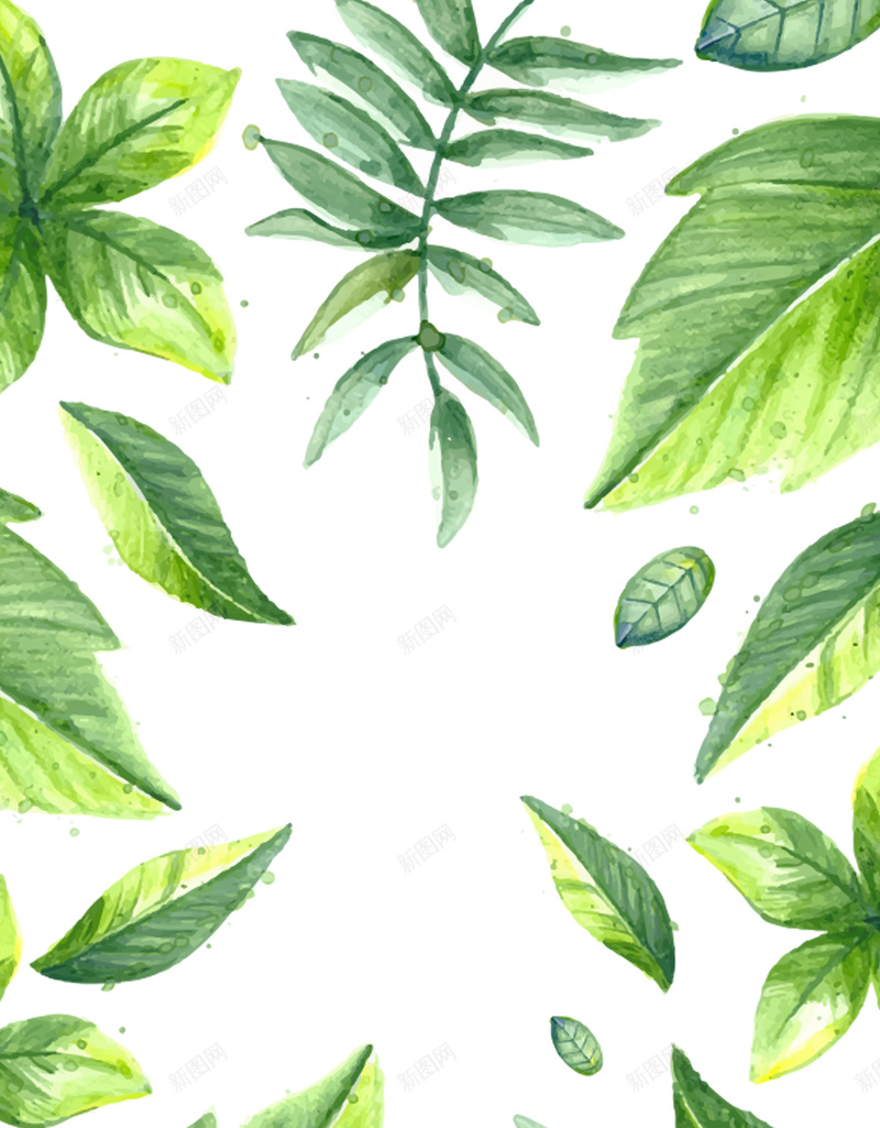 手绘绿叶h5背景psd设计背景_新图网 https://ixintu.com 手绘 绿叶 小清新 文艺 h5背景 卡通 童趣