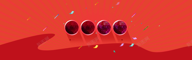 淘宝天猫扁平式banner背景psd设计背景_新图网 https://ixintu.com 电商 简约 创意 渐变 背景 促销 618 年中大促 海报banner 扁平 几何
