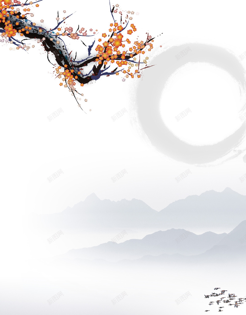 水彩中国风H5背景jpg设计背景_新图网 https://ixintu.com 水彩 水墨 山水 花卉 中国风 H5背景 H5 h5