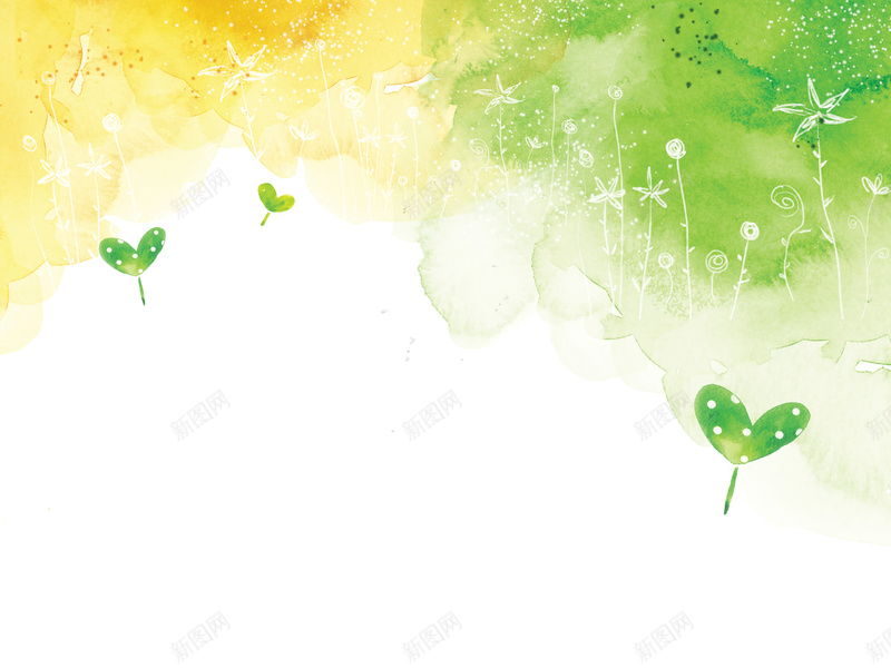 手绘爱心花水彩印刷背景psd设计背景_新图网 https://ixintu.com 印刷背景 爱心花 喷绘 手绘 水彩 卡通 童趣