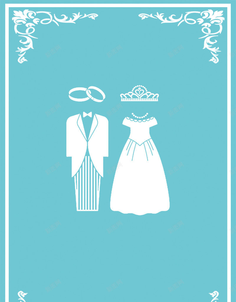 蓝色简约清新婚礼邀请函花纹背景jpg设计背景_新图网 https://ixintu.com 花纹背景 清新 简约 花纹 蓝色 婚礼邀请函 蕾丝花边 请柬 结婚礼服