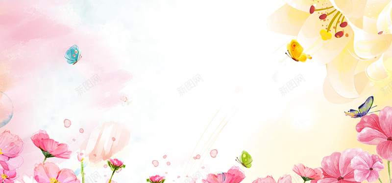 38约惠女神节唯美浪漫美妆女装海报背景psd设计背景_新图网 https://ixintu.com 38 女神节 女生节 妇女节 唯美 清新 浪漫 美妆 服装 女装 蝴蝶 花朵 海报背景 PSD源文件
