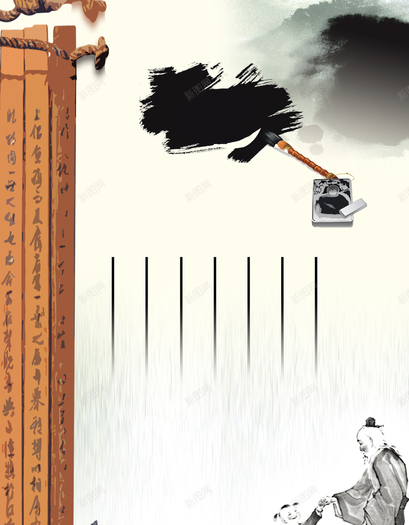 中式孝道教育文化背景素材psd设计背景_新图网 https://ixintu.com 中式 书 书简 传承 传承与创新 传统 古风 培养 孝道 屋檐 教育 文字 毛笔 美德