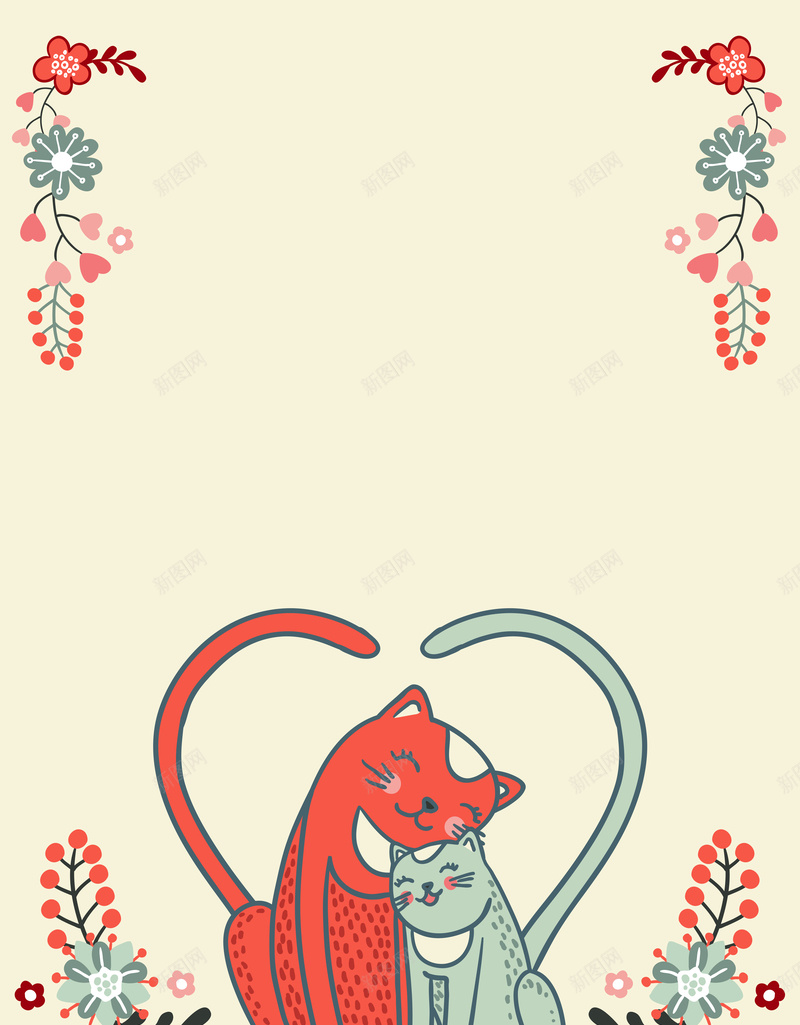 母亲节猫咪爱心海报背景材料jpg设计背景_新图网 https://ixintu.com 爱心海报 爱心背景 母亲节 猫咪 节日 背景海报 母亲节海报 背景材料 暖色调