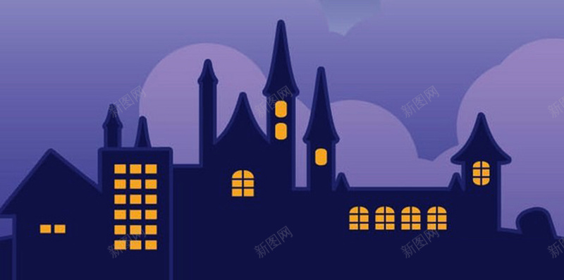 卡通扁平城市夜景H5背景素材jpg设计背景_新图网 https://ixintu.com 城市夜景 卡通 圆月 城市 扁平 灯火 云朵 星星 建筑 蓝色 白色 黄色 黑色 H5背景