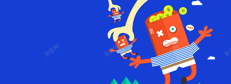 促销扁平banner背景psd设计背景_新图网 https://ixintu.com 京东 促销 手机 电商 销售 淘宝 微信 绚丽 五彩 彩色 小人 卡通 手绘 小清新 简约 背景