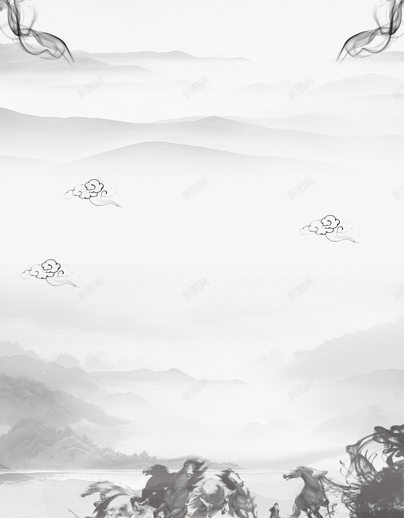 黑白水墨墨痕复古中国风风景背景素材psd设计背景_新图网 https://ixintu.com 黑白 水墨 墨痕 复古 中国风 风景 背景 素材