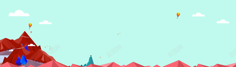 不规则几何背景bannerpsd设计背景_新图网 https://ixintu.com 简约 小清新 色彩 素材 海报banner 卡通 童趣 手绘