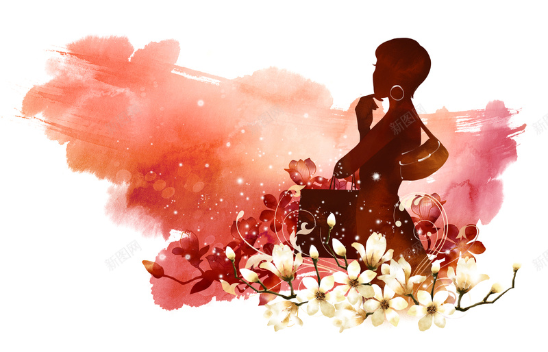手绘水彩泼墨美女白色花朵印刷背景jpg设计背景_新图网 https://ixintu.com 手绘 水彩 泼墨 美女 白色 花朵 印刷背景 卡通 童趣