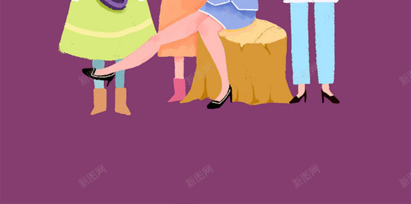 简约扁平紫色三八妇女节H5图jpg设计背景_新图网 https://ixintu.com 三八妇女节 扁平 浪漫 简约 紫色 文艺 女王节 卡通 妇女节H5素材