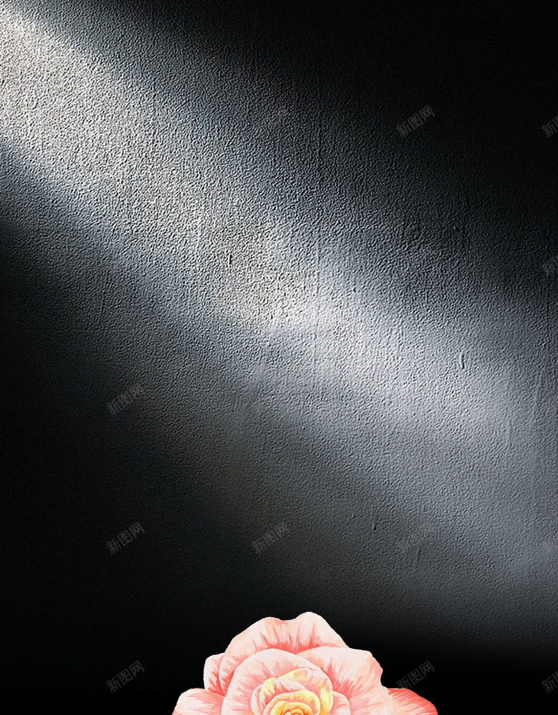 黑色简约美容整形海报psd设计背景_新图网 https://ixintu.com 整形海报 微整形 美容 花朵 黑色 私密保养海报 简约 光线