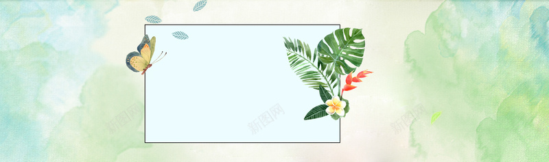 春天绿色绿叶蝴蝶psd设计背景_新图网 https://ixintu.com 春天 绿色 绿叶 蝴蝶 几何 扁平 海报背景 渐变 清新