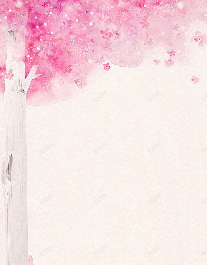 粉色樱花树女孩H5背景jpg设计背景_新图网 https://ixintu.com 樱花树 卡通 可爱 女孩 粉色 浪漫 粉嫩 H5背景 背景粉色