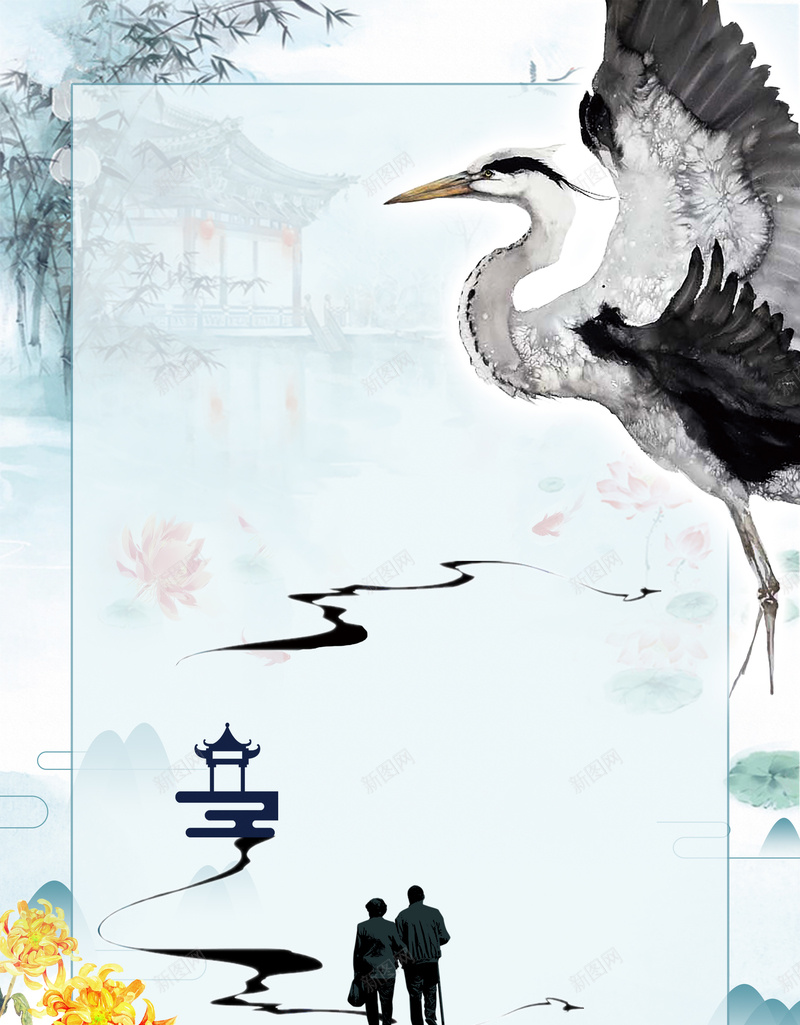 重阳节海报背景素材psd设计背景_新图网 https://ixintu.com 重阳节海报 重阳节广告 手绘 菊花 重阳节活动 重阳关爱老人 重阳节敬老 重阳节尊老